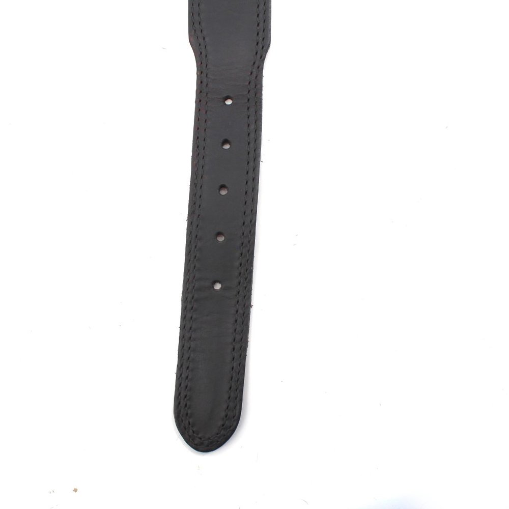 R.G. BULLCO U.S.A. Leather Belt Black Removable Brass Buckle Men's Unisex Sz 50 - Picture 3 of 12
